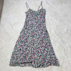 Zara Multicolor Floral Dress with Spaghetti Straps